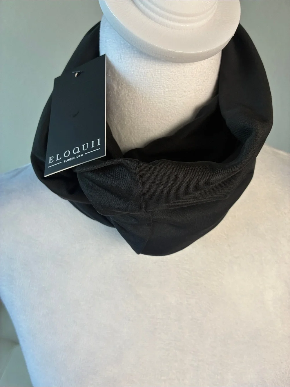 Eloquii Elegant Black Infinity Scarf